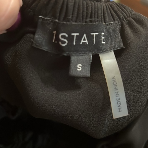 1 STATE Devika NWT Women's Black size Small Strapless Ruffle Tiered Maxi Dress - Picture 8 of 8